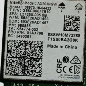 REFURBISH Wireless Network Card AX201NGW MQUPIN Wireless Network Card Dual Band AX201NGW 2.4Gbps 802.11ax Wireless Intel AX201 WiFi Card Bluetooth 5.0 for Windows 10, 64-bit, Google Chrome OS, Linux(5.2 Kernel System Above)
